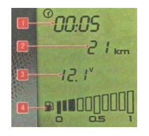 Дисплей бортового компьютера Лада Калина