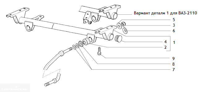 Подвеска ваз 2110 схема