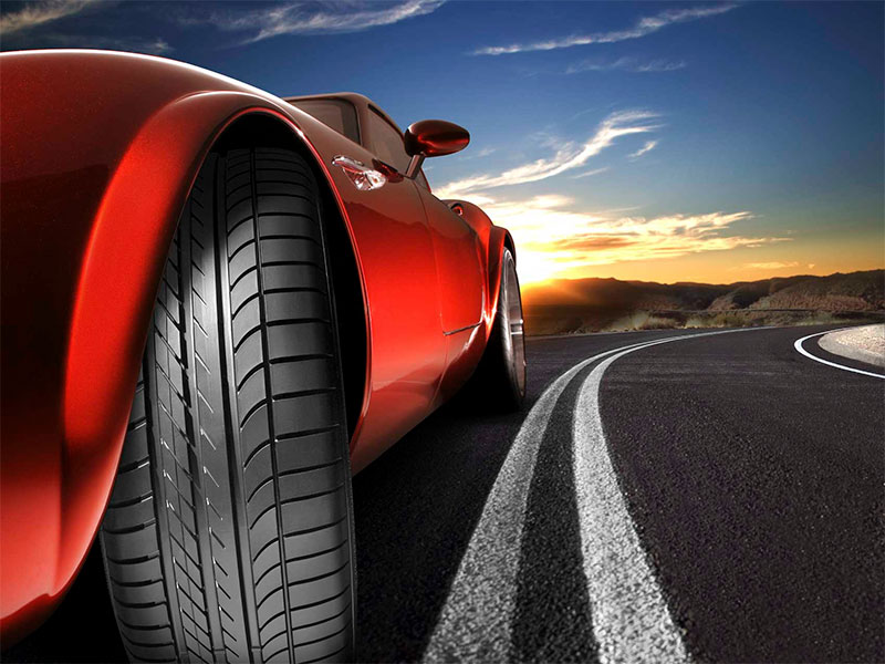 Car as Tire Wallpaper